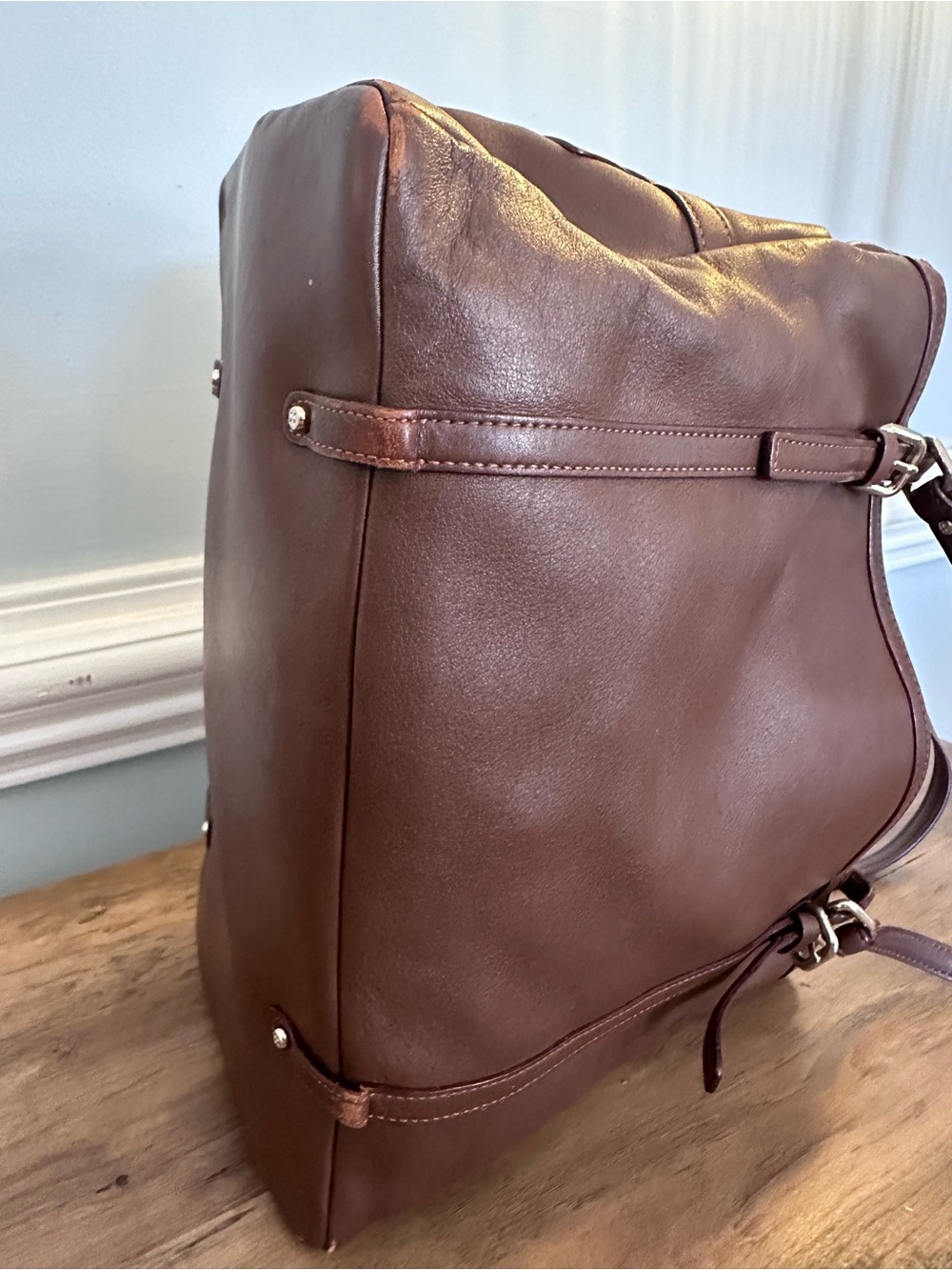 Kate Spade Brown Leather Triple Compartment Shoulder Bag PXRU1109 - Picture 9 of 12